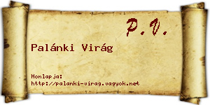 Palánki Virág névjegykártya